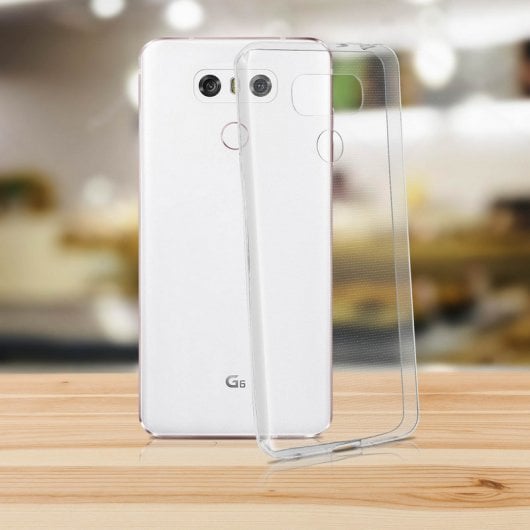 Avizar Funda de Silicona Transparente + Cristal Templado para LG G6