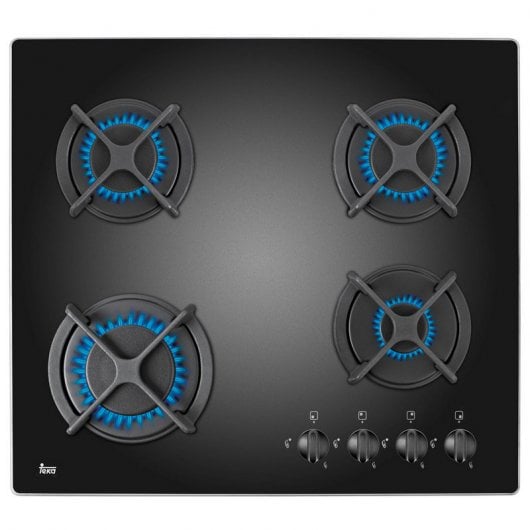 Teka HF LUX 60 4G AI AL CI Placa de Gas Butano 4 Zonas Cristal Templado Negro