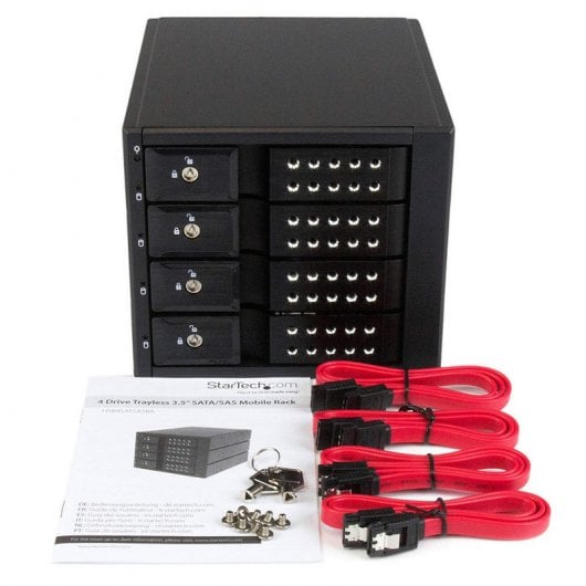 Startech Armario Rack Móvil 4 Bahías 3.5" sin Bandeja