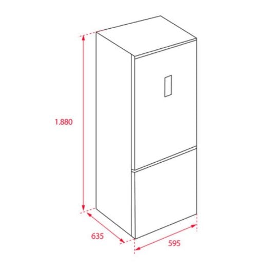 Teka NFL 345 C Kombi-Kühlschrank E Edelstahl