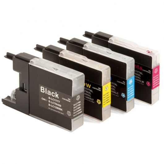 ZipZap Cartuchos Tinta Compatible con Brother LC-1240/LC-1280 Multicolor Pack 10