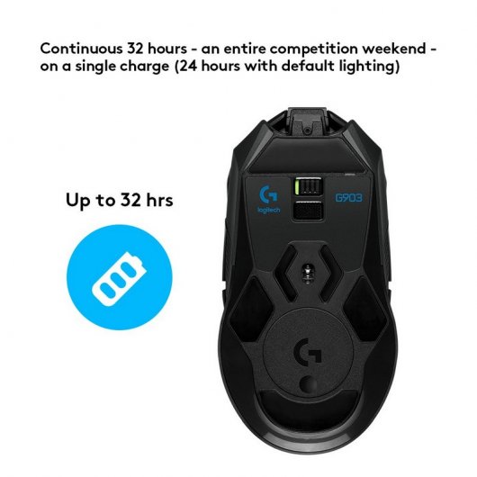 Logitech G903 Lightspeed Ratón Gaming Inalámbrico 12000DPI