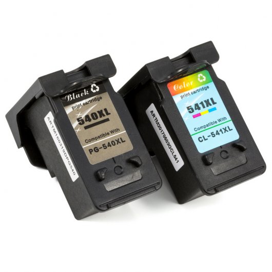 ZipZap PG-540XL/CL-541XL Pack 2 Cartuchos Compatibles Canon Negro/Tricolor