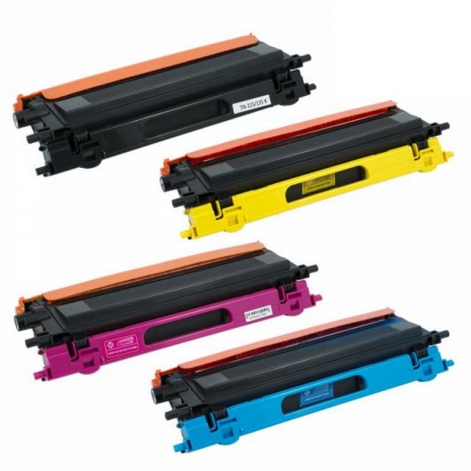 Zipzap Tóners Compatibles Brother TN135BK/TN135C/TN135M/TN135Y Negro/Tricolor Pack 4 Unidades