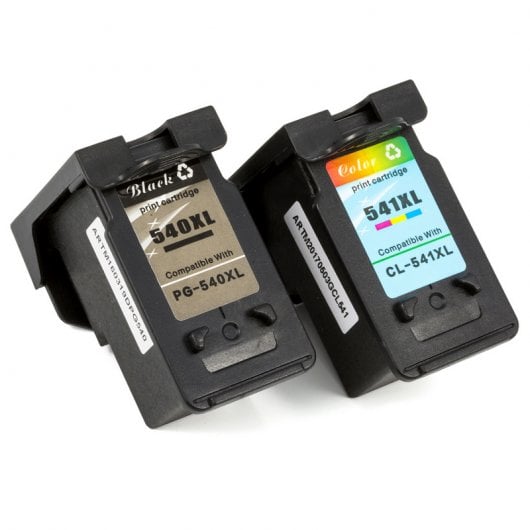 ZipZap Cartuchos Tinta Compatible Canon PG-540XL/CL-541XL Negro/Tricolor Pack 3 Unidades
