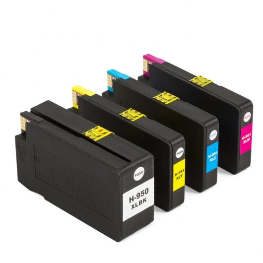 ZipZap Cartuchos Tinta Compatible HP 950XL Negro/Tricolor Pack 8
