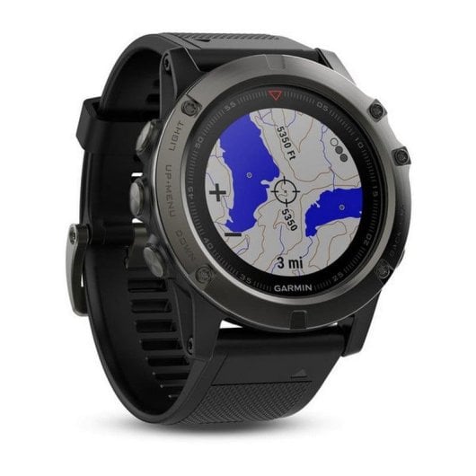 Garmin Fénix 5X Smartwatch Zafiro Gris con Correa Negra 51mm