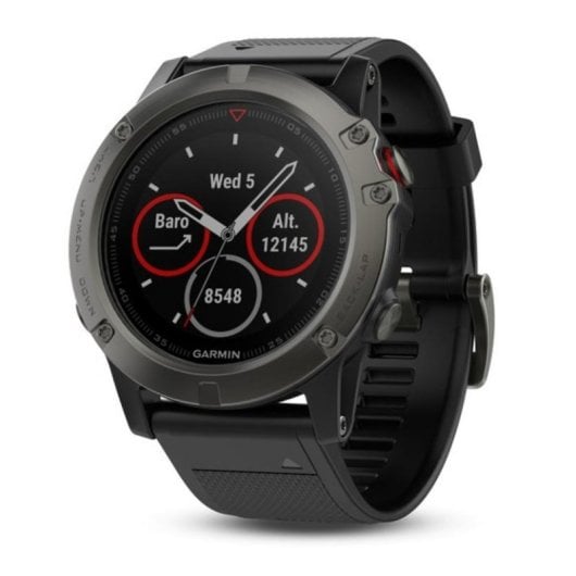 Garmin Fénix 5X Smartwatch Zafiro Gris con Correa Negra 51mm