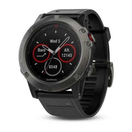 Garmin Fénix 5X Smartwatch Zafiro Gris con Correa Negra 51mm