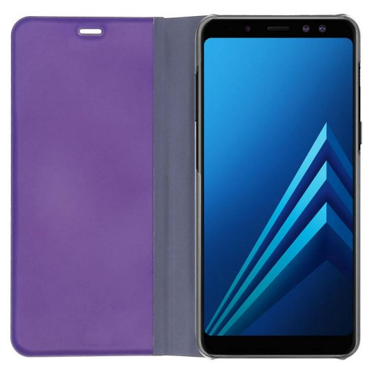 Avizar Funda Libro Translúcida Violeta para Samsung Galaxy A8