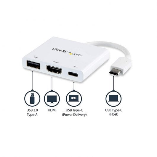 StarTech.com CDP2HDUACPW laptop-dockingstation & portreplikator Kabelgebunden USB 3.2 Gen 1 (3.1 Gen 1) Type-C
