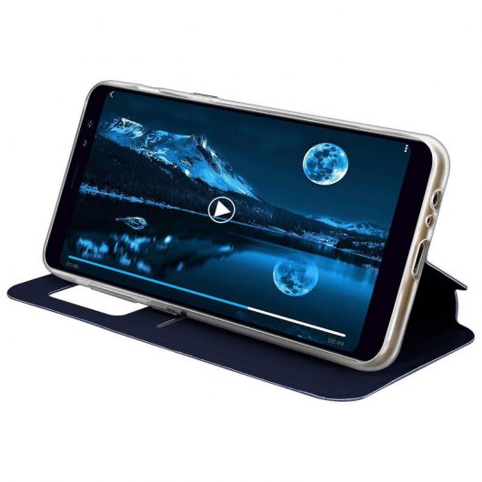 Avizar Funda Libro con Ventana Negra para Samsung Galaxy A8