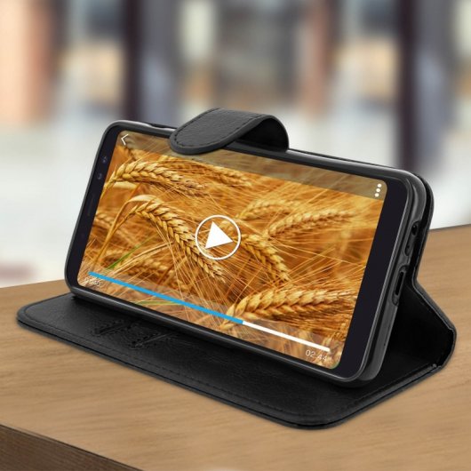 Avizar Funda Cartera Negra para Samsung Galaxy A8