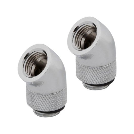 Flüssigkeitskühlung Corsair Hydro X Series 45° Drehadapter Chrom