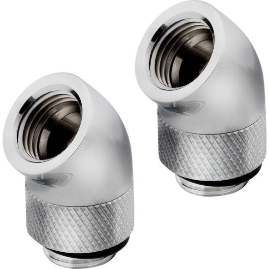 Flüssigkeitskühlung Corsair Hydro X Series 45° Drehadapter Chrom