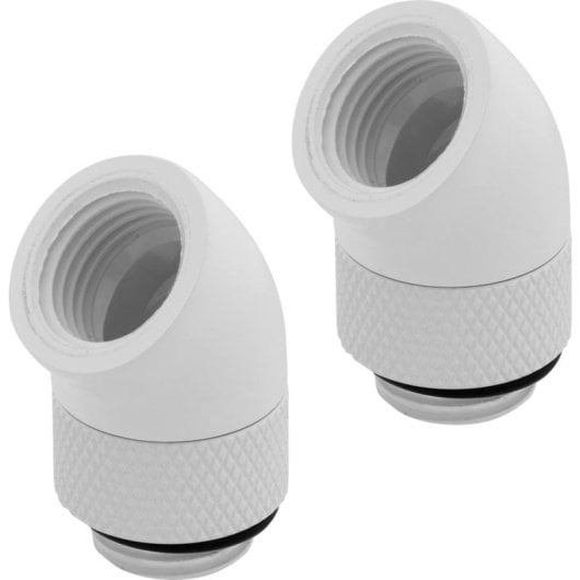 Flüssigkeitskühlung Corsair Hydro X Series 45° Rotary Pack 2 Adapter Weiß