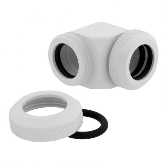 Corsair Hydro X Series XF Hardline 90° 12mm OD Pack de 2 Blanco