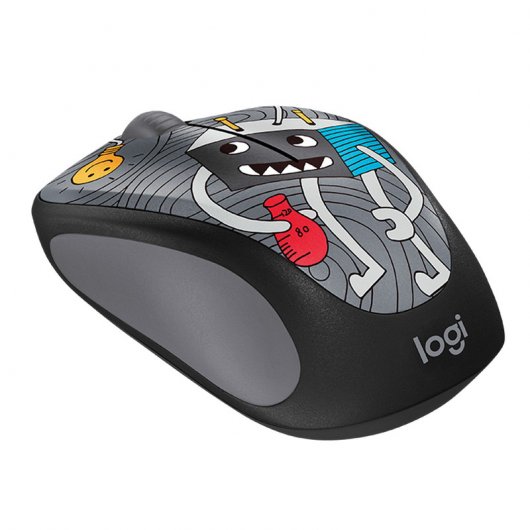 Logitech Doodle Collection M238 Ratón Inalámbrico Ambidiestro 1000DPI Gris