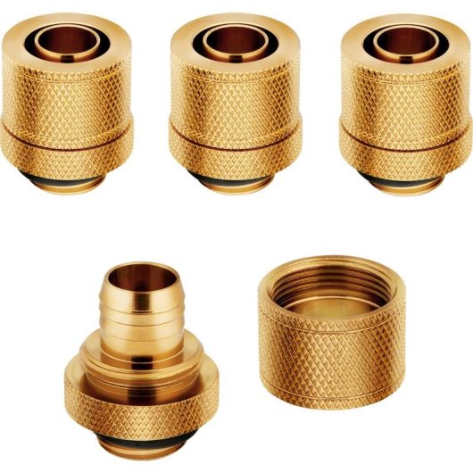 Refrigeration Liquide Corsair Hydro X Series XF Compression 10/13mm Pack de 4 Doré