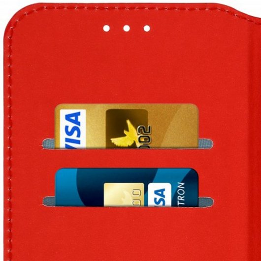 Avizar Funda Libro Billetera Rojo para Nokia 6.1