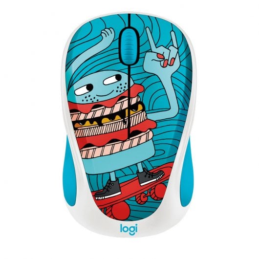 Logitech Doodle Collection M238 Ratón Inalámbrico Ambidiestro 1000DPI Azul