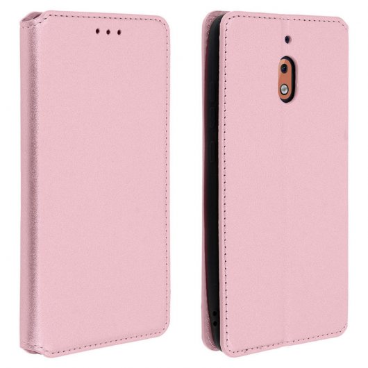 Avizar Funda Libro Cartera con Soporte Oro Rosa para Nokia 2.1