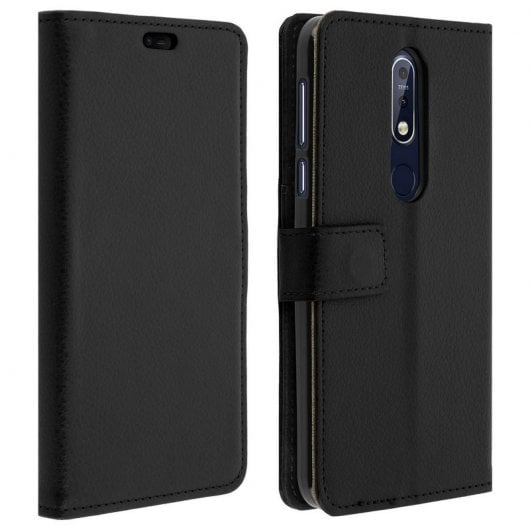 Étui portefeuille noir Avizar pour Nokia 7.1