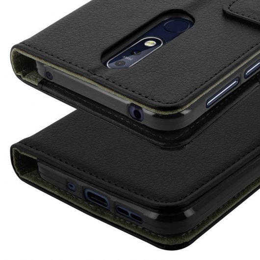 Étui portefeuille noir Avizar pour Nokia 7.1