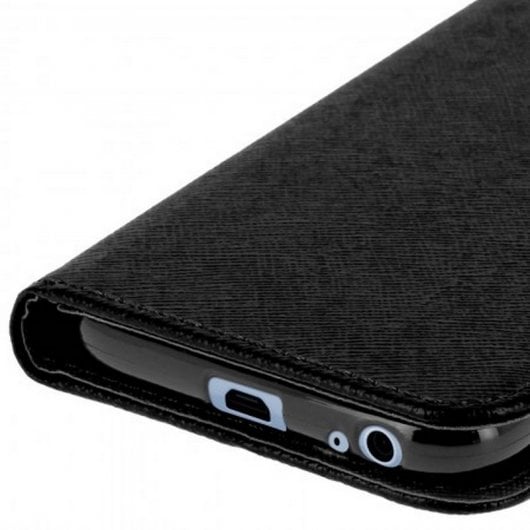Avizar Fancy Style Capa Livro Preta para Samsung Galaxy J3 2017