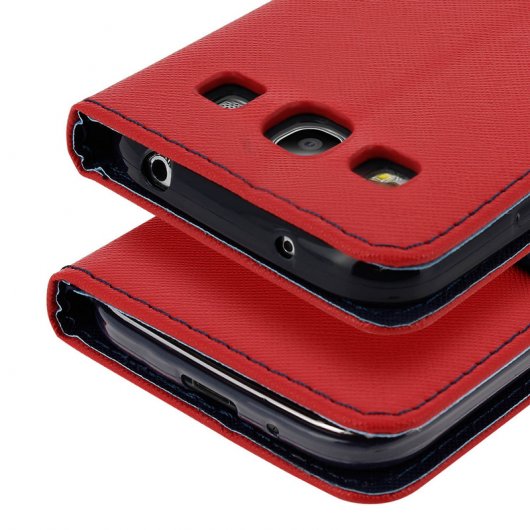 Avizar Fancy Style Funda Libro Roja para Samsung Galaxy S3