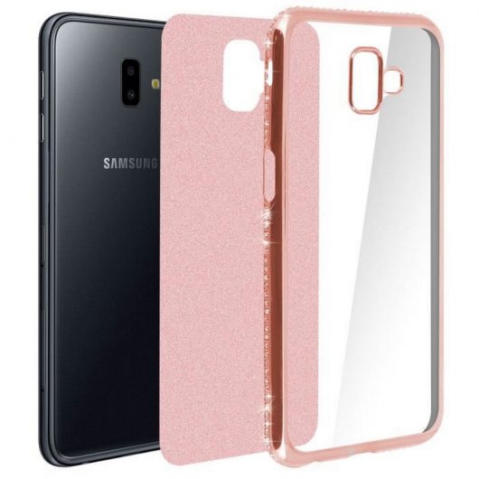 Avizar Funda Purpurina Champán para Samsung Galaxy J6 Plus