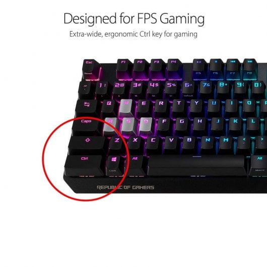 Asus Rog Strix Scope Teclado Gaming Mecánico Retroiluminado Switch Cherry MX Rojo