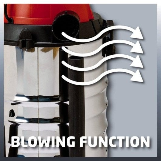 Aspirateur Poussière et Eau Einhell TC-VC 1930 S 1500W 30L Métal Système soufflant