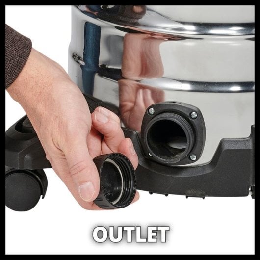 Aspirateur Poussière et Eau Einhell TC-VC 1930 S 1500W 30L Métal Système soufflant