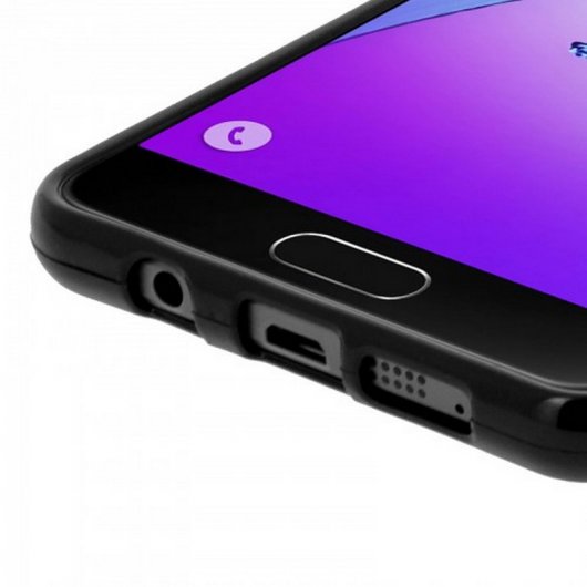 Avizar S-Line Funda de Silicona Flexible Negra para Samsung Galaxy A5 2016