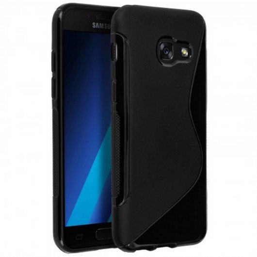 Avizar S-Line Funda de Silicona Flexible Negra para Samsung Galaxy A5 2017