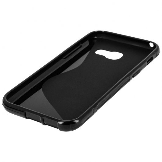 Avizar S-Line Funda de Silicona Flexible Negra para Samsung Galaxy A5 2017