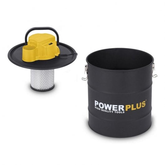 Powerplus POWX300 Aspirateur à cendres 1200 AW 20 L Noir, Acier inoxydable, Jaune