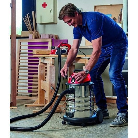 Aspirateur Poussière et Eau Einhell TC-VC 1930 SA 1500W 30L Acier Inoxydable