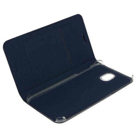 Avizar Flip Book Cover Capa Carteira Azul Escura para Samsung Galaxy J3 2017
