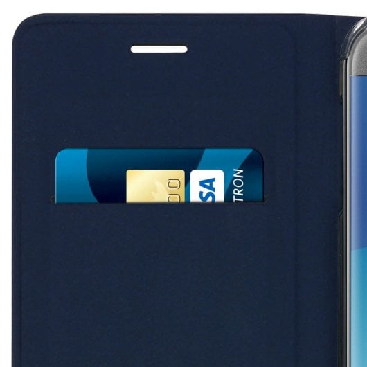 Avizar Flip Book Cover Capa Carteira Azul Escura para Samsung Galaxy J3 2017