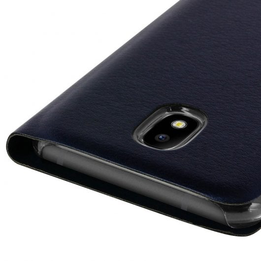 Avizar Flip Book Cover Capa Carteira Azul Escura para Samsung Galaxy J3 2017