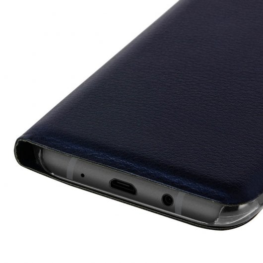 Avizar Flip Book Cover Capa Carteira Azul Escura para Samsung Galaxy J3 2017