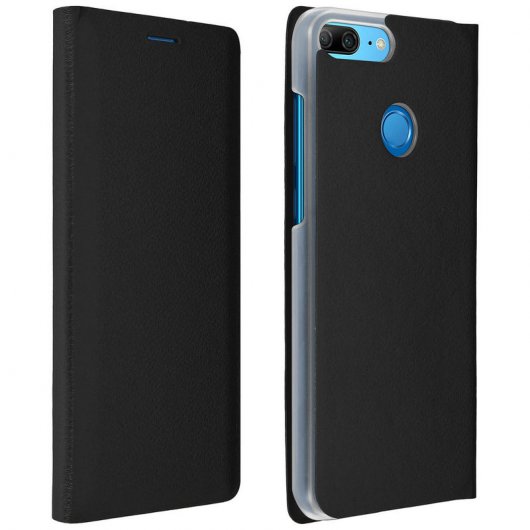 Avizar Flip Book Cover Funda Cartera Negra para Honor 9 Lite