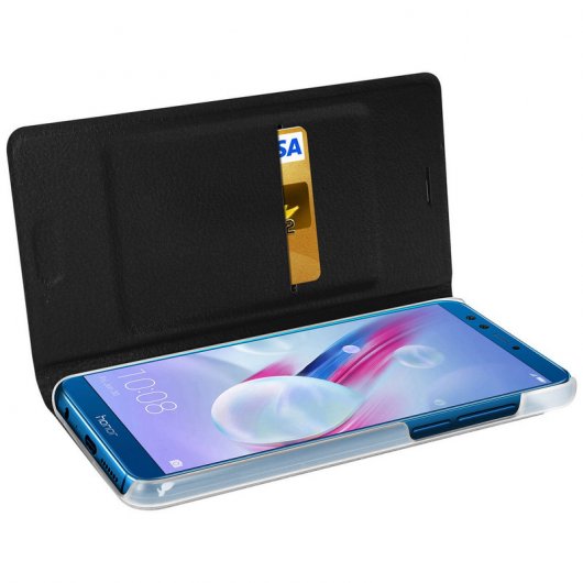 Avizar Flip Book Cover Funda Cartera Negra para Honor 9 Lite