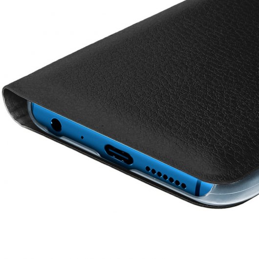 Avizar Flip Book Cover Funda Cartera Negra para Honor 9 Lite