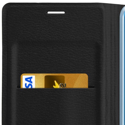 Avizar Flip Book Cover Funda Cartera Negra para Honor 9 Lite