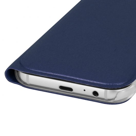 Avizar Flip Book Cover Funda Cartera Azul Oscuro para Samsung Galaxy A3 2017