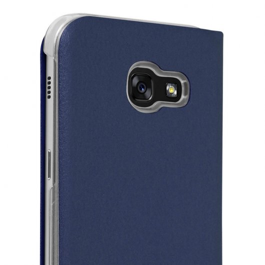 Avizar Flip Book Cover Funda Cartera Azul Oscuro para Samsung Galaxy A3 2017