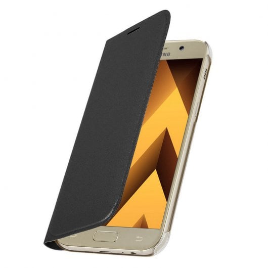 Avizar Flip Book Cover Funda Cartera Negra para Samsung Galaxy A5 2017
